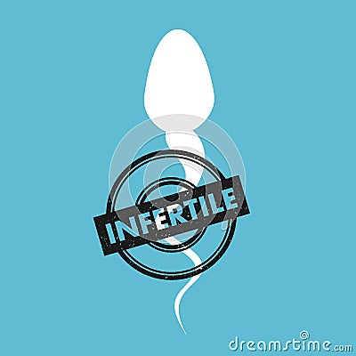 Male infertility - sperm is infertile Vector Illustration
