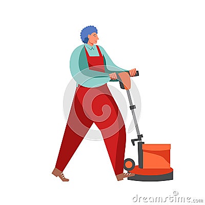 Commercial cleaning services, vector flat isolated illustration Vector Illustration