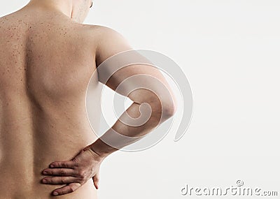 Male loin pain Stock Photo