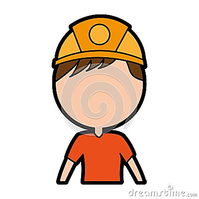 Male miner avatar character Vector Illustration