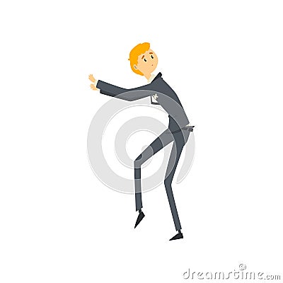 Male newlywed, henpecked man cartoon vector Illustration on a white background Vector Illustration