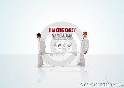 Male nurse miniature figure concept health emergency Stock Photo