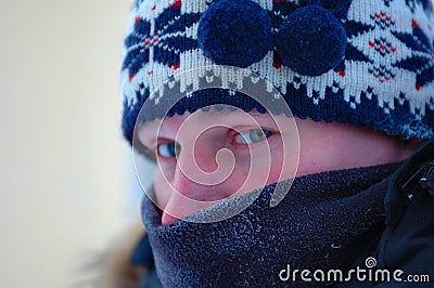 Male person freezing Stock Photo