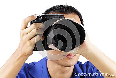 Male Photographer Stock Photo