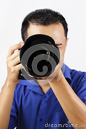 Male Photographer Stock Photo