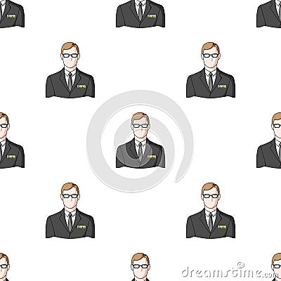 Male realtor.Realtor single icon in cartoon style Vector Illustration