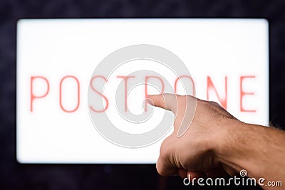 People shouldn't postpone things and actions Stock Photo