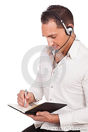 Male secretary or personal assistant Stock Photo