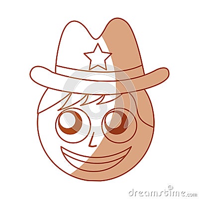 Male sheriff avatar character Vector Illustration