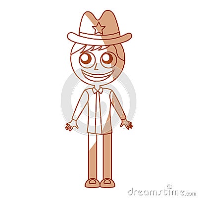 Male sheriff avatar character Vector Illustration