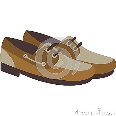 Male shoe vector fashion footwear icon casual boot Vector Illustration