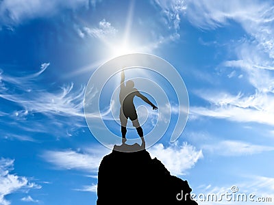 Male silhouette Stock Photo