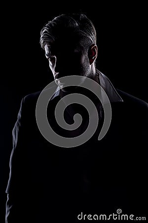 Male silhouette Stock Photo