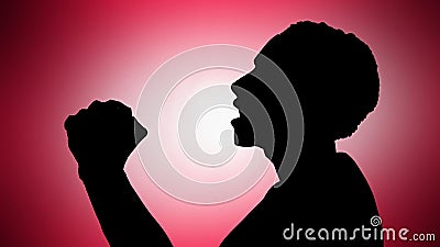 Male silhouette Stock Photo