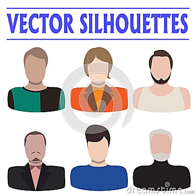 Male silhouettes Vector Illustration