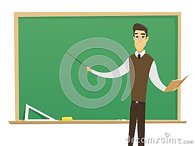 Male teacher Cartoon Illustration