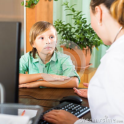 Male teenager patient Stock Photo