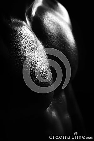 Male torso closeup Stock Photo