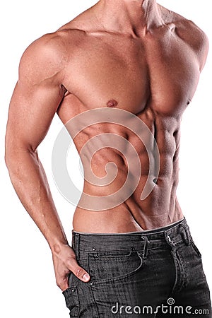 Male torso Stock Photo