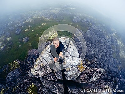 Male tourist man Stock Photo