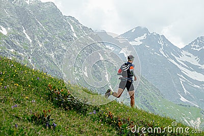 male trail runner running Editorial Stock Photo