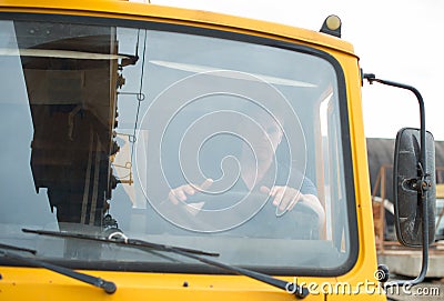 Male trucker. Stock Photo