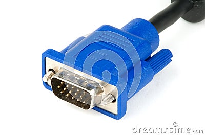 Male VGA cable connector Stock Photo