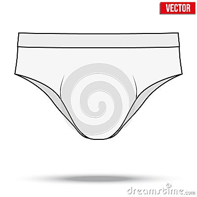 Male white underpants brief. Vector Illustration Vector Illustration