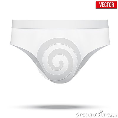 Male white underpants brief. Vector Illustration Vector Illustration