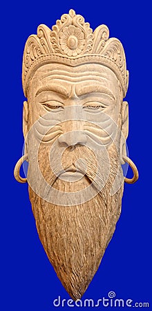 Male wooden mask Stock Photo