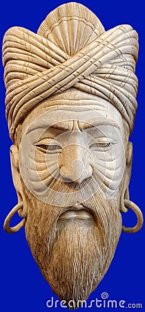 Male wooden mask Stock Photo