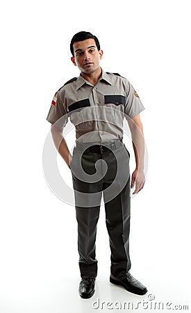 Male worker in uniform Stock Photo