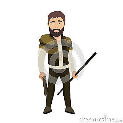 Male Zombie Hunter Stock Photo