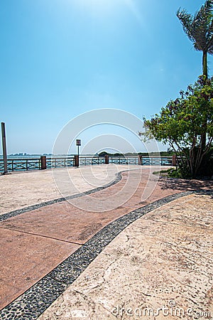 Malecon Tajamar in Cancun, Quintana Roo, Mexico Stock Photo