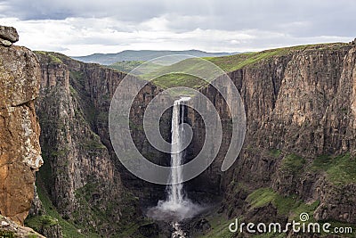 Maletsunyane Falls landscape one Stock Photo