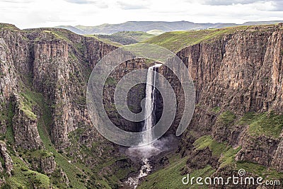 Maletsunyane Falls landscape two Stock Photo