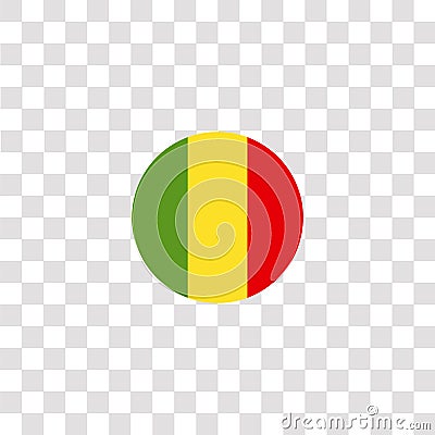 mali icon sign and symbol. mali color icon for website design and mobile app development. Simple Element from countrys flags Vector Illustration