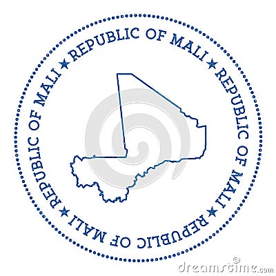 Mali vector map sticker. Vector Illustration