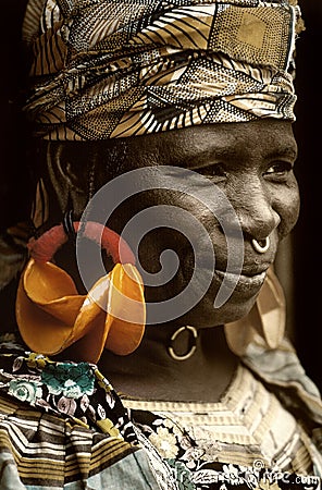Mali, West Africa - Dogon villages mud houses, Peul and Fulani p Editorial Stock Photo