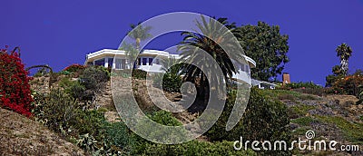 Malibu beach & dream house come true. Stock Photo