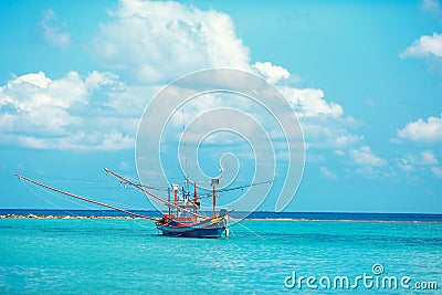 Malibu beach at Koh Phangan Island, Thailand Stock Photo