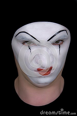 Malicious mime on black background Stock Photo