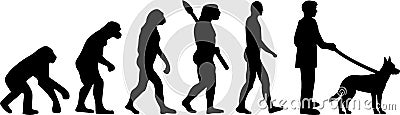 Malinois Evolution silhouette Vector Illustration