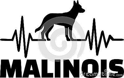 Malinois frequency silhouette Vector Illustration