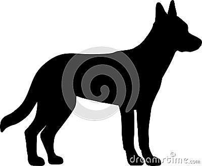 Malinois silhouette Vector Illustration