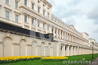 Wide Angle View of Carlton House Terrace which is located on The Mall in London, 2018 Stock Photo