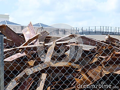 Scrap Dealer`s Delight by the Truck Loads From The Mall Stock Photo