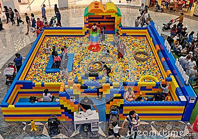 Mall of Qatar,Doha,Qatar-01 December 2019: Lego Kids play area Editorial Stock Photo