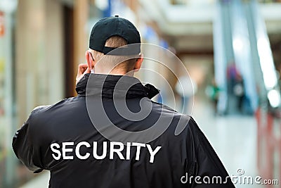 Mall Or Retail Store Security Guard Stock Photo