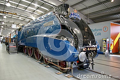 The Mallard, an A4 class locomotive designed by Sir Nigel Gresley. York, England, UK. August 22, 2010. Editorial Stock Photo